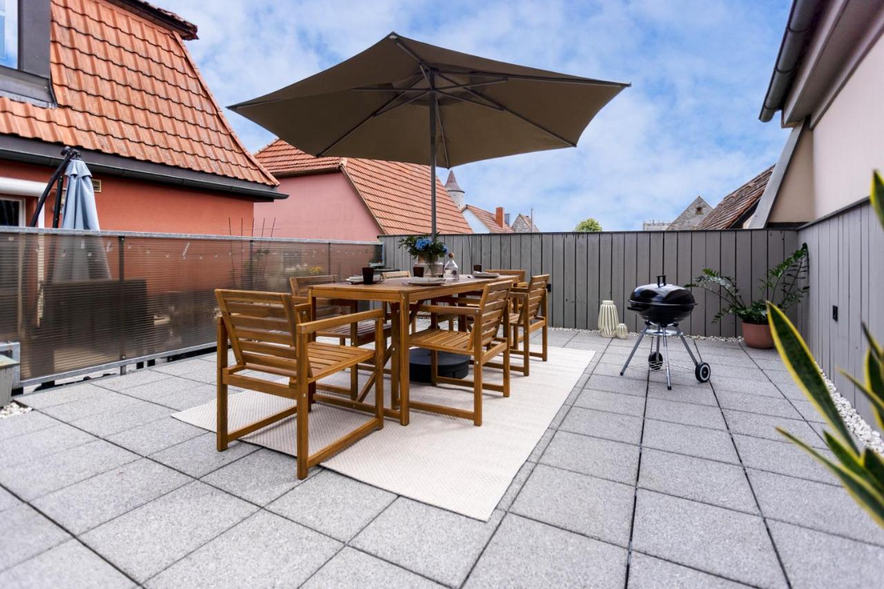 Homie Badgasse - Fewos Am Main Mit Dachterrasse & Fahrradgarage Apartment